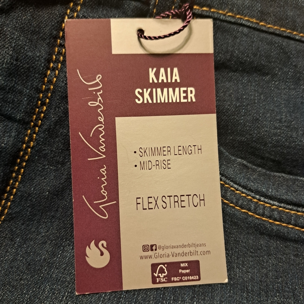 Gloria Vanderbilt Kaia Skimmer Denim Size 14 - Picture 7 of 13